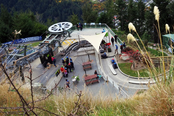 If you're not up for a crazy leap, how about zipping down the mountain in a luge cart instead?